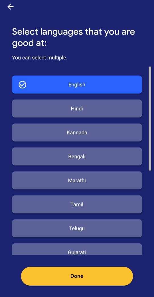 Task Mate Select language